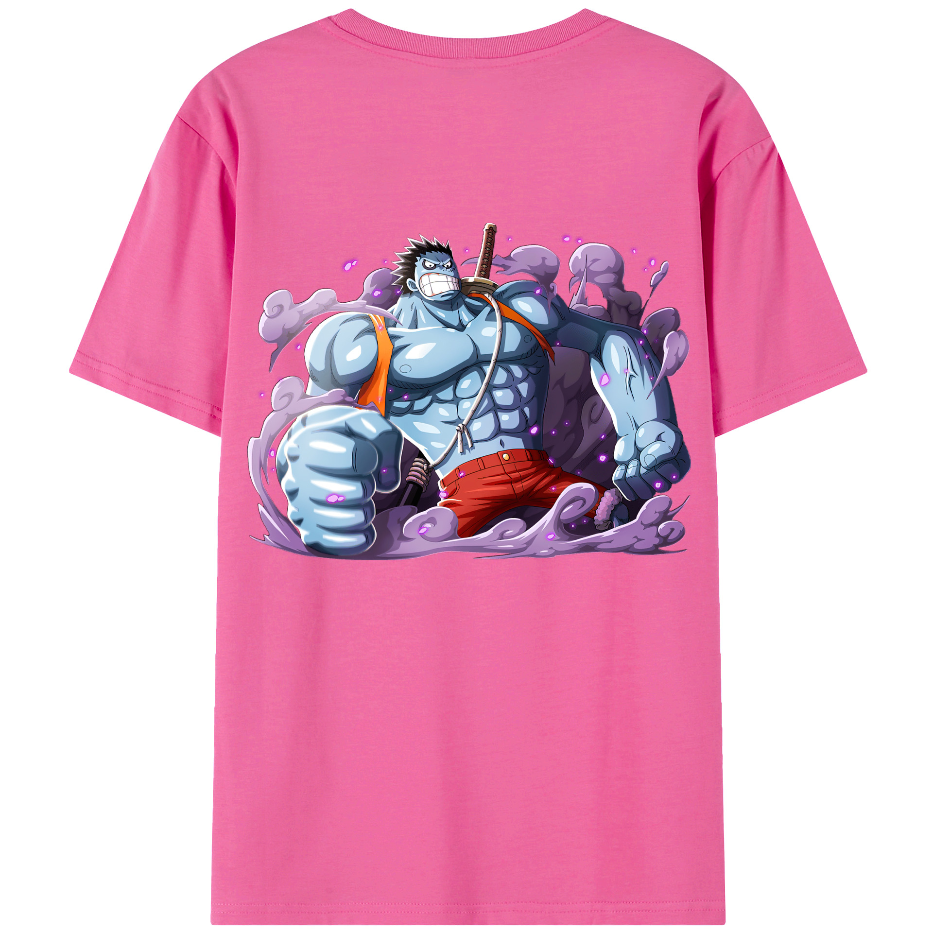 ワンピース モンキー・D・ルフィ ONE PIECE Monkey D. Luffy レディース半袖Tシャツ(バックプリント)